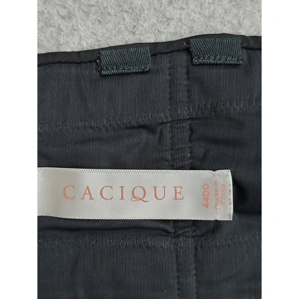 Cacique Women Bra 44DD Black T Shirt Underwired Lightly Lined READ